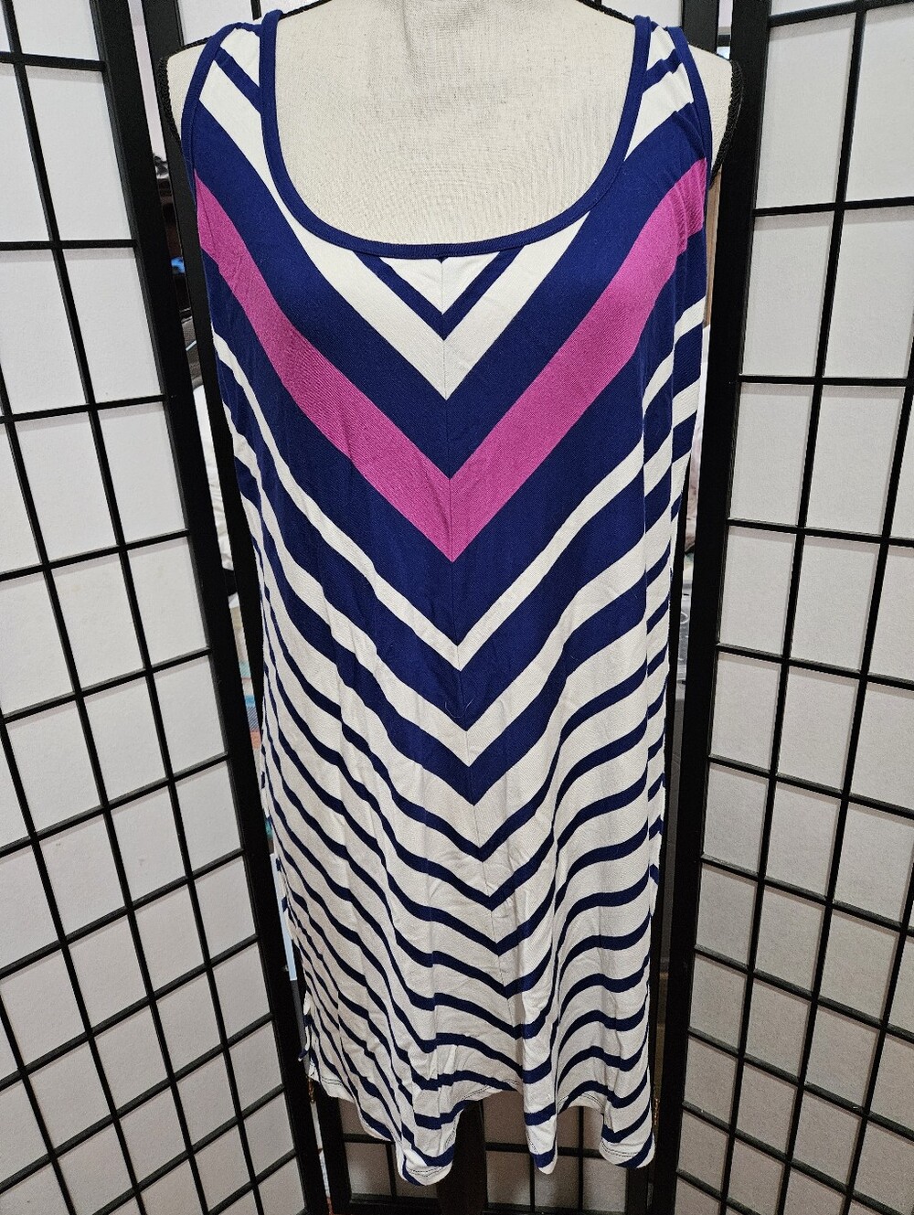 Dotti Large White, Blue, & Purple Swimsuit Cover-Up